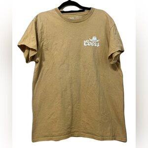 Coors light tan vintage style tee size medium small blemishes as seen in photos